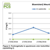 Figuur 2: Fosforgehalte in spuistroom vóór fosforfilter en na fosforfilter 2 bij Bloemisterij Meuninck - opstelling 2